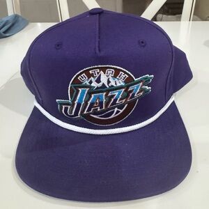 Mitchell & Ness Purple Jazz Hat with White Rope